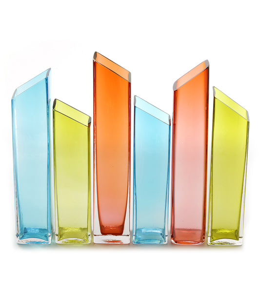 Escultura de vidrio "Serie Skyline: Ciudad de primavera" de Ben Silver