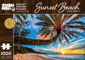 "Sunset Beach" Wooden Jigsaw Puzzle