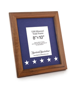 USS Missouri Teak Picture Frame, 8”x10”