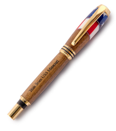 USS Missouri Teak/Resin Pen, Tycoon Fountain