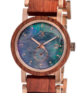 Karri Wood Rose Gold, Black Mother of Pearl - 22551