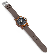 USSM Teak Watch with Brown Leather Band - 31702