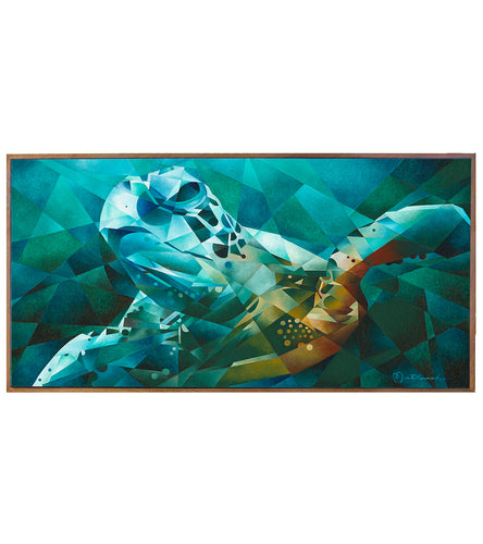 Original Painting Peaceful Honu by TJ Matousek