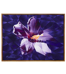 Original Painting Purple Hibiscus by TJ Matousek