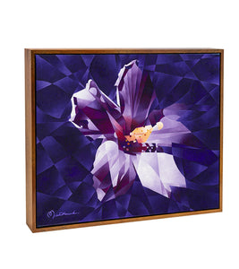 Original Painting Purple Hibiscus by TJ Matousek