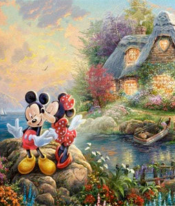 Mickey & Minnie Sweetheart Cove by Thomas Kinkade Studios
