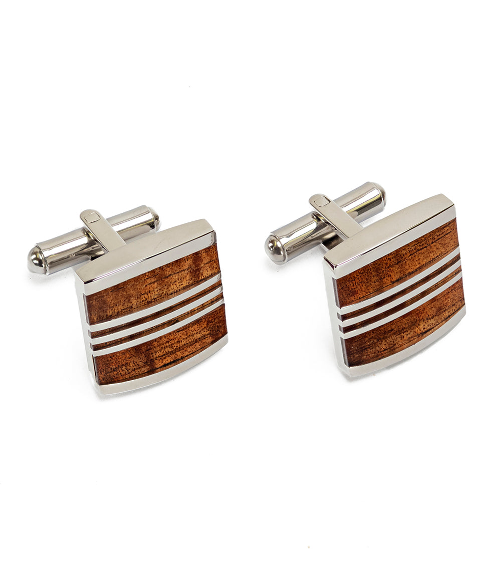 Koa Cuff Links - Rectangle