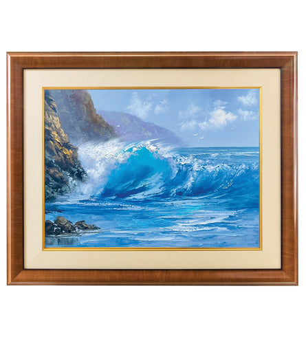 Original Painting: Thunder of Aquamarine Waters by George Eguchi