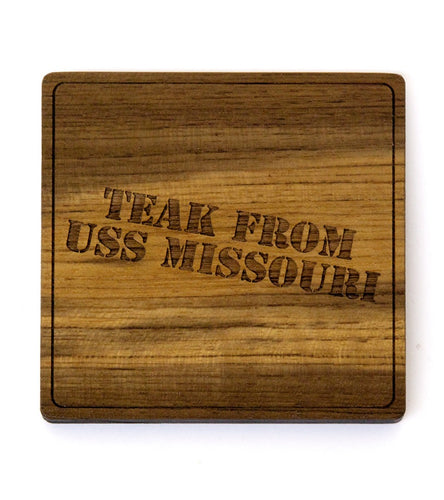USS Missouri Teak Coaster, Stencil