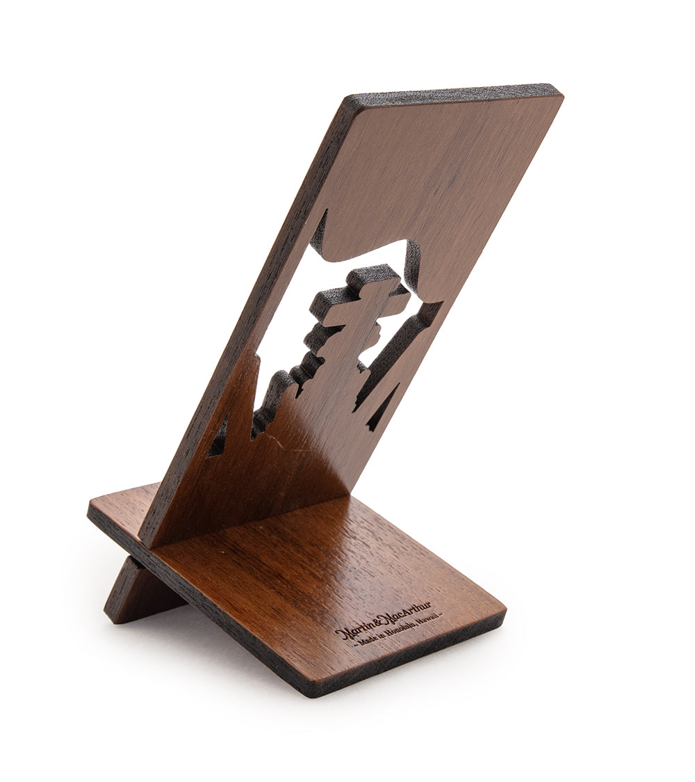 USS Missouri Teak Mobile Phone Chair, Flag and Guns