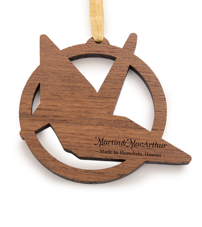 USS Missouri Teak Ornament, Peace Crane