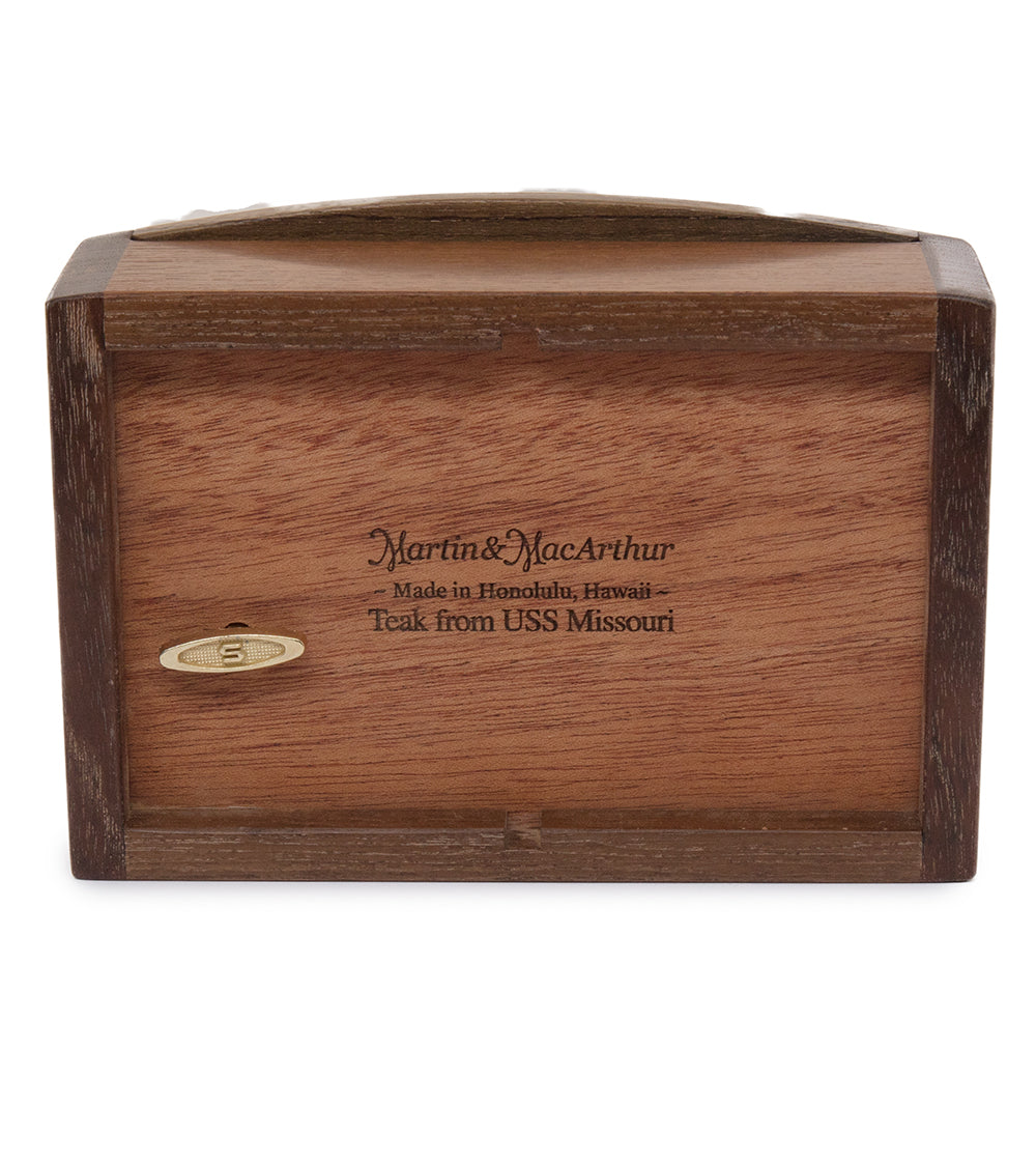 USS Missouri Teak Music Box - Anchors Aweigh