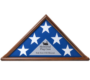 USS Missouri Teak Flag Case