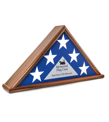 USS Missouri Teak Flag Case