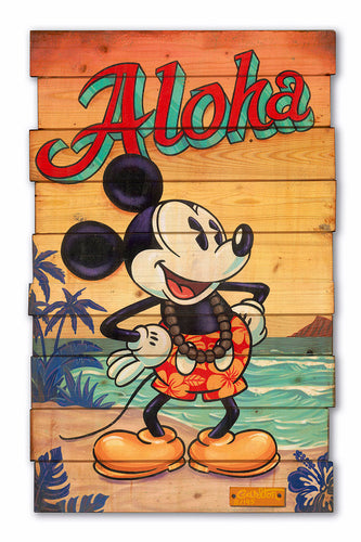 Waves of Aloha - Limited Edition on Reclaimed Wood by Trevor Carlton