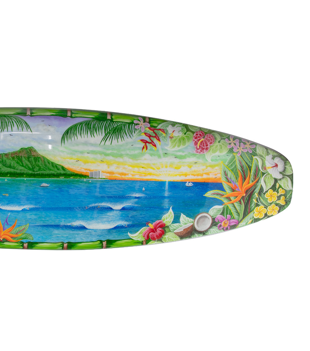 Surfboard "Aloha Waikiki" #101 by Zoe Babits