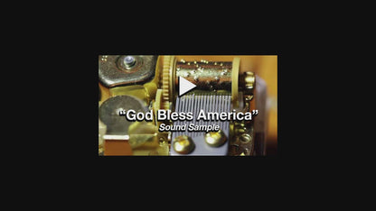 USS Missouri Teak Music Box - God Bless America