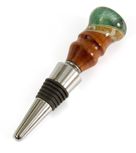 Koa Hybrid Wine Stopper & Cork Screw (Various Colors) by Dale Dennison