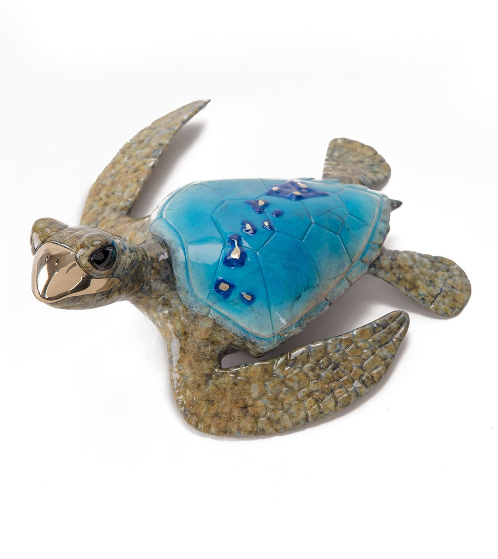 Bronze Sculpture "Voyager - Blue" by Chris Barela