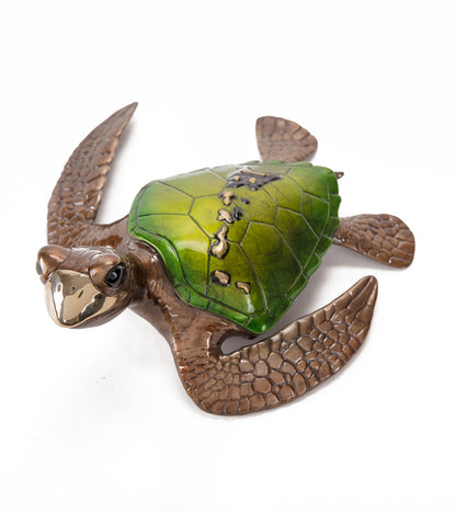 Bronze Sculpture "Voyager - Green" by Chris Barela