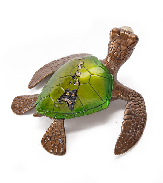 Bronze Sculpture "Voyager - Green" by Chris Barela