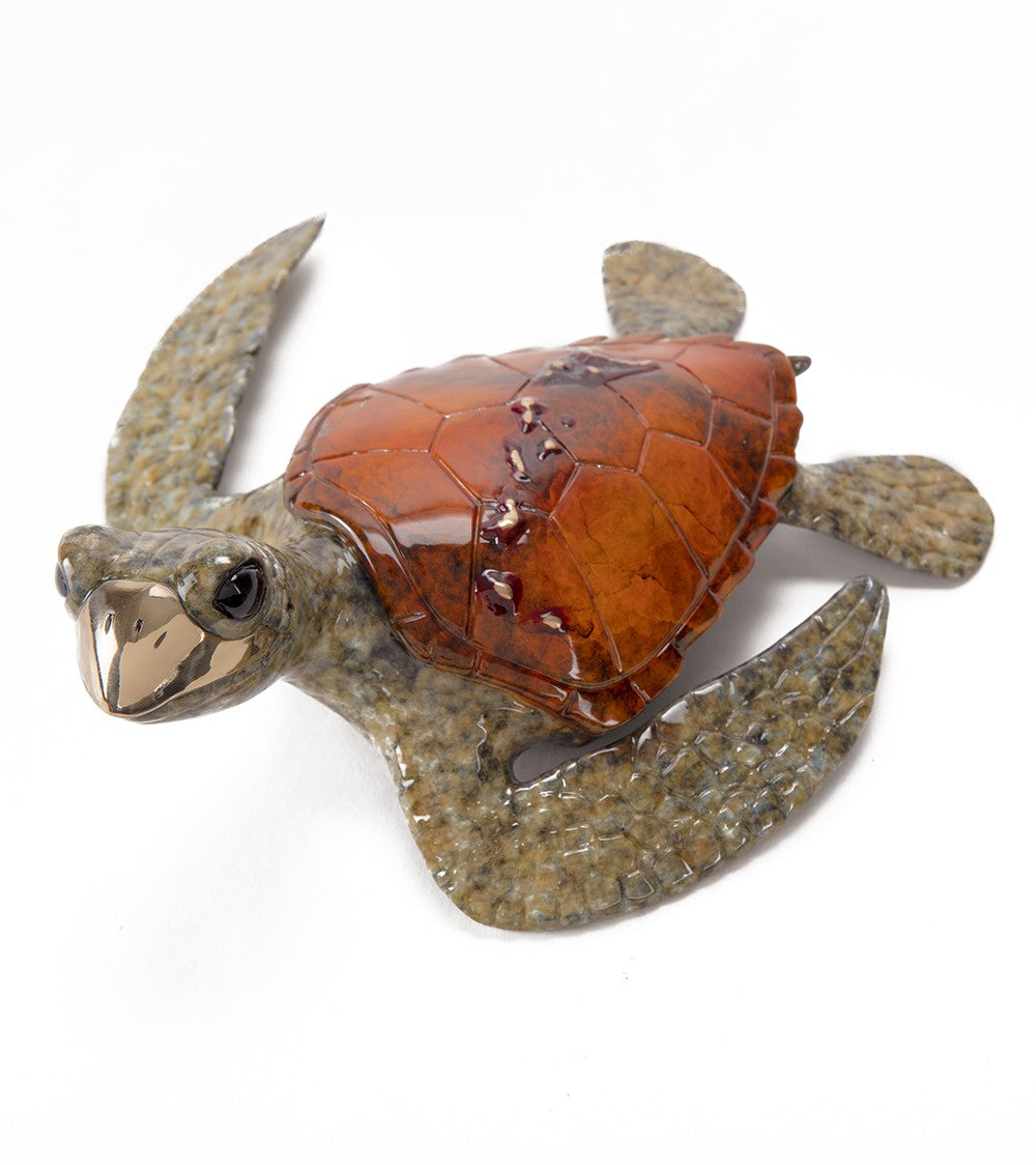 ブロンズ彫刻「ボイジャー - オレンジ」クリス・バレラ作