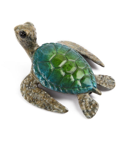 ブロンズ彫刻「ケイキ - グリーン/ブルー」 