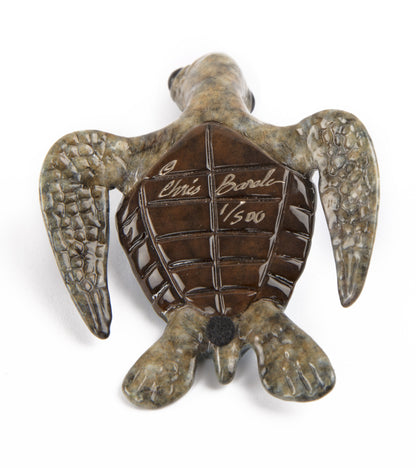 ブロンズ彫刻「ケイキ - グリーン/ブルー」 