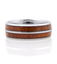Koa Eternity Ring - Curved Striped