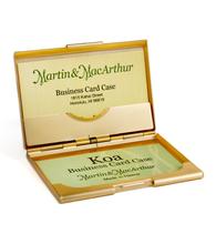 Koa Business Card Pocket Case - Gold
