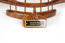 Koa 32" Block Canoe "Hawaiian Racing" by Greg Eaves