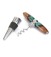 Koa T-Bar Wine Stopper & Cork Screw (Various Colors) by Dale Dennison