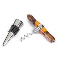 Koa T-Bar Wine Stopper & Cork Screw (Various Colors) by Dale Dennison