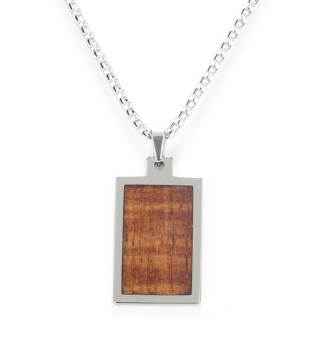 Koa Eternity Dog Tag Pendant