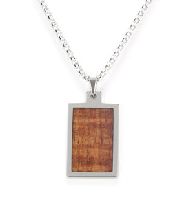 Koa Eternity Dog Tag Pendant