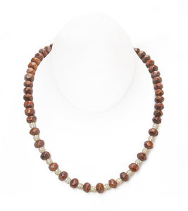 Koa Faceted Gemstones, Pave Fireballs Necklace Koa Fine Jewelry
