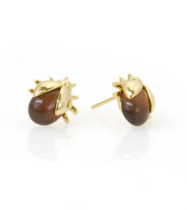 Lady Bug Stud Earrings Koa Fine Jewelry