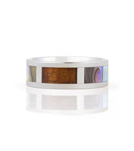 Koa Eternity Ring - Pau'a Shell