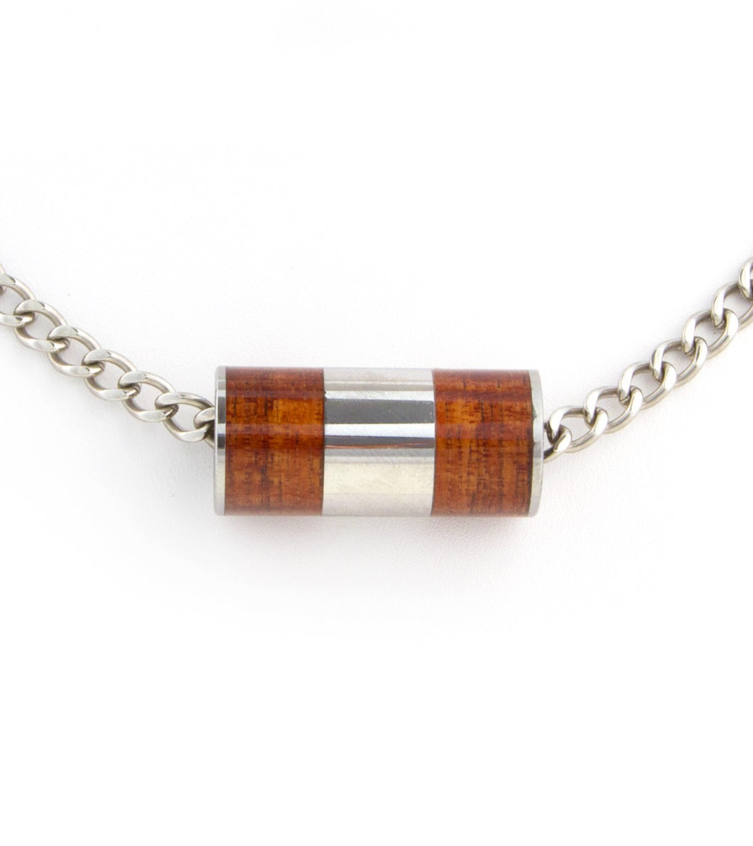 Koa Eternity Barrel Pendant