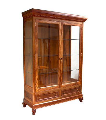 Lucas Display Cabinet, High with One Pair of Double Doors