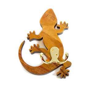 Koa Wall Hanger "Gecko (Mo'o)"