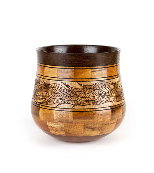 Segmented Koa Vessel 6" Maile by Gregg Smith