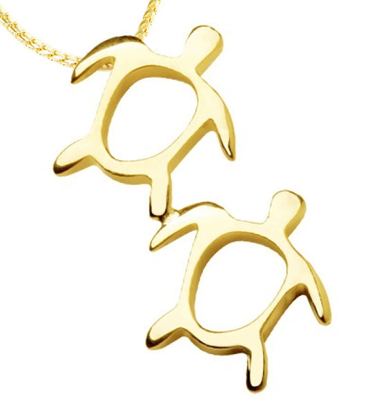 イエロー14Kゴールド「ベビータートルズ」ペンダント