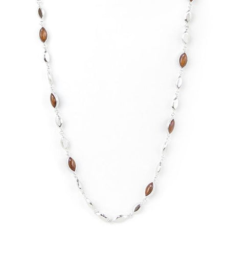 Koa & Rhodium Link Necklace Koa Fine Jewelry