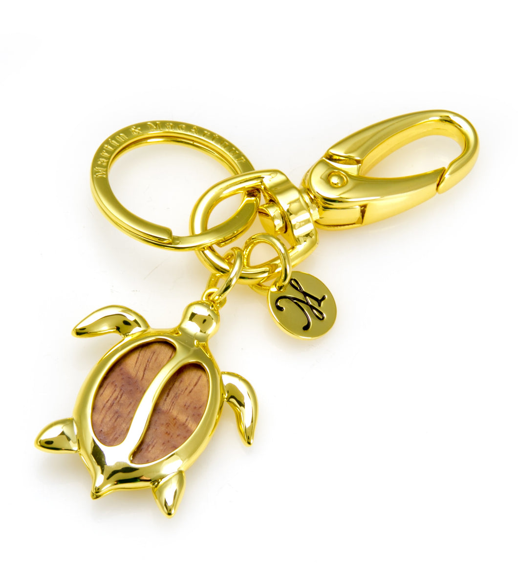 Koa Petro Honu Key Ring Gold