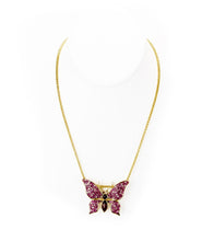 Koa Fuchsia-Rose Butterfly Pendant Koa Fine Jewelry