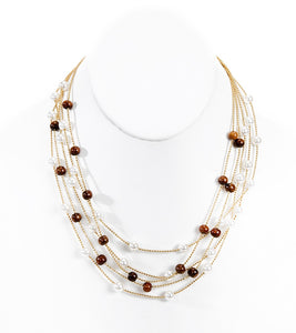 16 in Pearl Koa Illusion Necklace