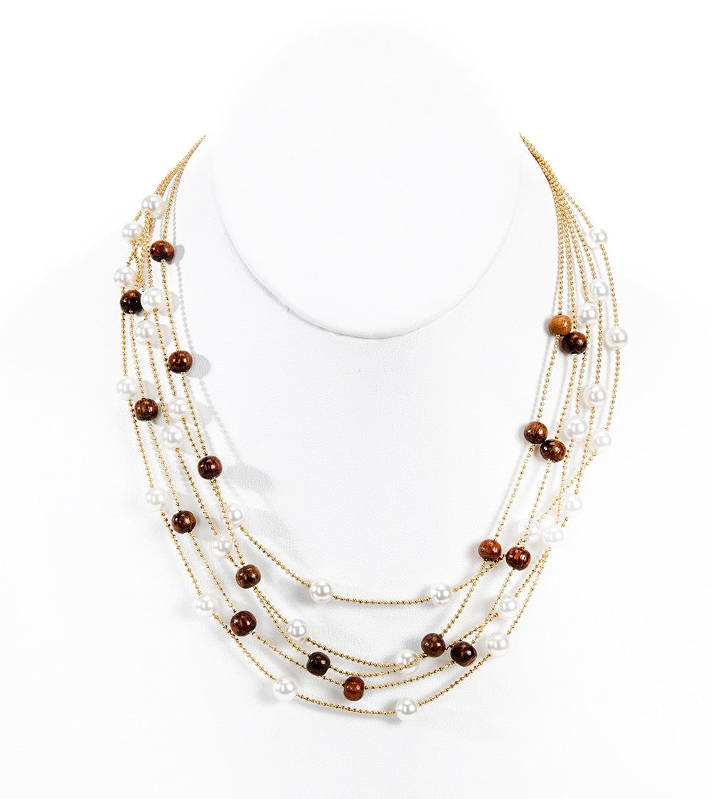 16 in Pearl Koa Illusion Necklace