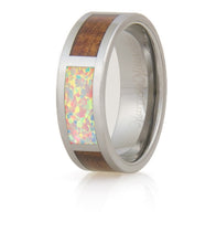 Koa Eternity Ring - Opal