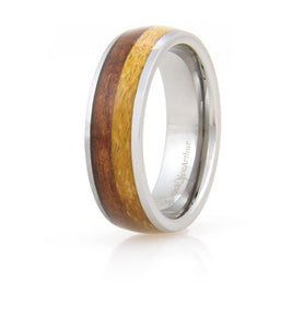 Koa Eternity Ring - Curved Hapa